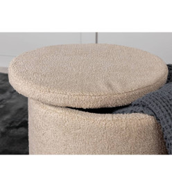 Venture Home Pouf Dunken 51x51x43 cm Teddy Beige