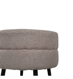 Venture Home Pouf Pot 40x40x40 cm Teddy Beige et noir