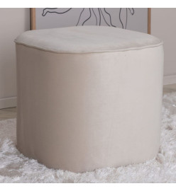 Venture Home Pouf Piff 44x44x41 cm Velours Blanc