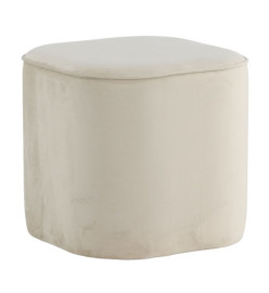 Venture Home Pouf Piff 44x44x41 cm Velours Blanc