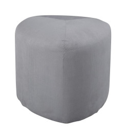 Venture Home Pouf Peg 46x46x41 cm Velours côtelé Gris