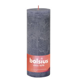 Bolsius Bougies pilier rustiques Shine 4 pcs 190x68 mm Bleu crépuscule