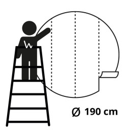 WallArt Papier peint cercle The Americas 190 cm