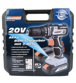 Brüder Mannesmann Tournevis sans fil 2x20 V 1,5 Ah