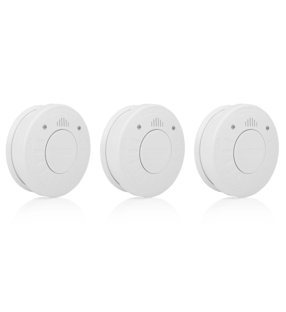 Smartwares Détecteurs de fumée 3 pcs 10x10x3,3 cm Blanc