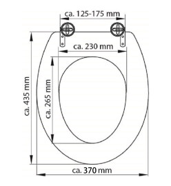 SCHÜTTE Siège de toilette SOLID WOOD MDF imprimé