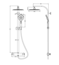 SCHÜTTE Système thermostatique de douche MADURA FRESH