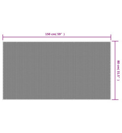 Tapis d'extérieur gris et blanc 80x150 cm design réversible