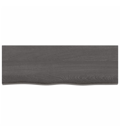 Étagère murale gris foncé 80x30x4 cm bois chêne massif traité