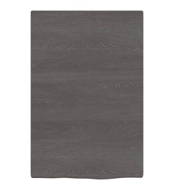 Étagère murale gris foncé 40x60x2 cm bois chêne massif traité