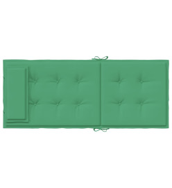 Coussins de chaise à dossier haut lot de 2 vert tissu oxford