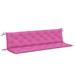 Coussins de banc de jardin lot de 2 rose 200x50x7 cm tissu