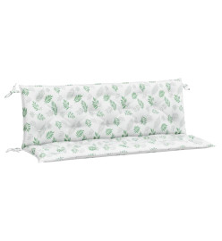 Coussins de banc de jardin lot de 2 motif de feuilles tissu