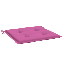 Coussins de chaise de jardin lot de 6 rose 40x40x3 cm tissu