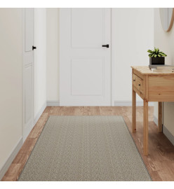 Tapis de couloir aspect sisal taupe 80x150 cm