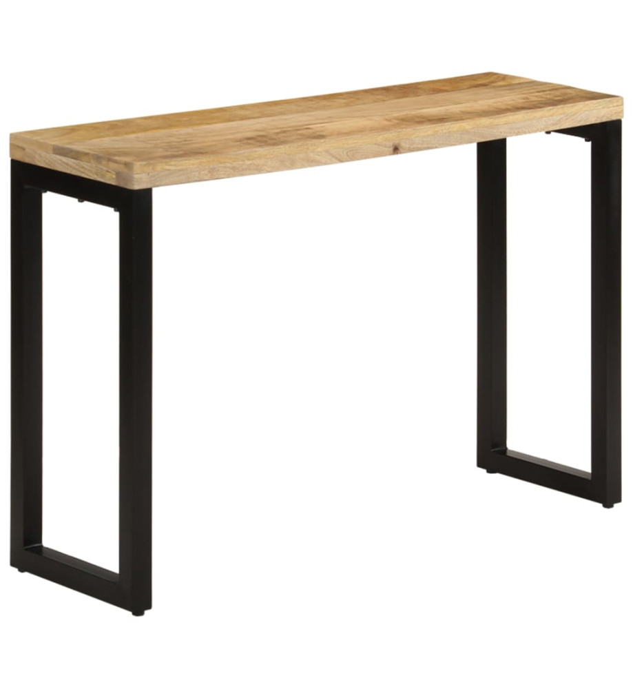 Table console 110x35x76 cm bois de manguier massif brut