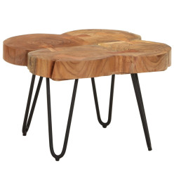 Table basse 36 cm 4 troncs bois d'acacia massif