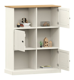 Bibliothèque VIGO blanc 90x35x114,5 cm bois massif de pin