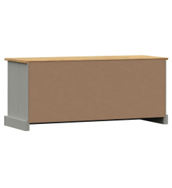 Banc à chaussures VIGO gris 106x35x40 cm bois massif de pin