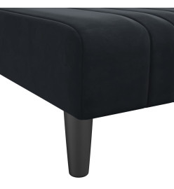 Chaise longue noir velours