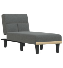 Chaise longue gris foncé tissu