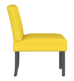 Fauteuil sans accoudoirs jaune clair tissu