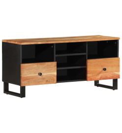 Meuble TV 100x33x46 cm bois d'acacia solide et d'ingénierie