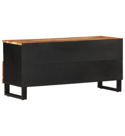 Meuble TV 100x33x46 cm bois d'acacia solide et d'ingénierie