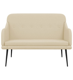 Banc Crème 110x76x80 cm Tissu