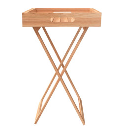 Table à plateau pliante 52x36x56,5 cm Bois massif de noyer