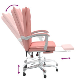 Fauteuil inclinable de bureau Rose Similicuir