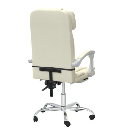 Fauteuil inclinable de bureau Crème Similicuir