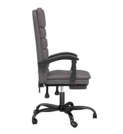 Fauteuil de massage inclinable de bureau Gris Similicuir