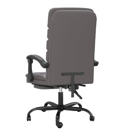 Fauteuil de massage inclinable de bureau Gris Similicuir