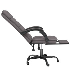 Fauteuil de massage inclinable de bureau Gris Similicuir