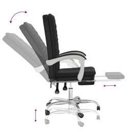 Fauteuil inclinable de bureau Noir Similicuir