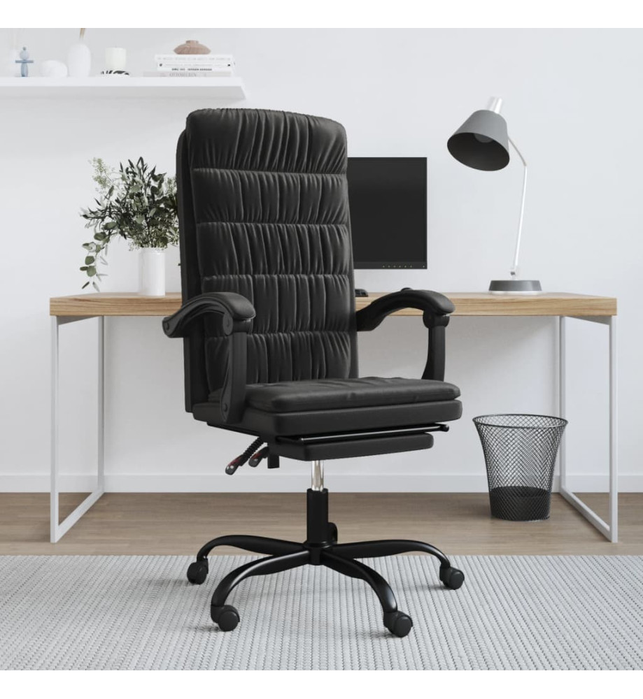 Fauteuil inclinable de bureau Noir Velours