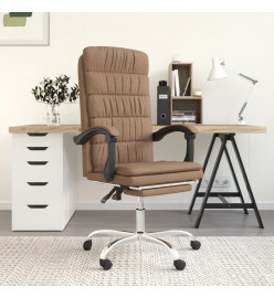 Fauteuil inclinable de bureau Marron Tissu