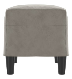 Banc Gris clair 70x35x41 cm Velours