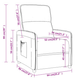 Fauteuil inclinable Gris clair Tissu microfibre