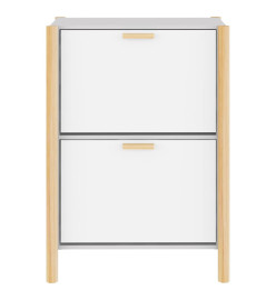 Armoire à chaussures Blanc 57,5x33x80 cm Bois d'ingénierie