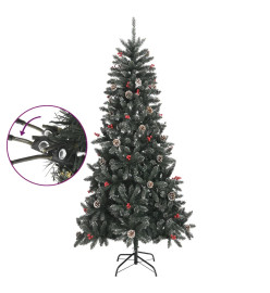 Sapin de Noël artificiel avec support Vert 240 cm PVC