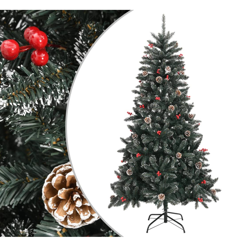 Sapin de Noël artificiel avec support Vert 180 cm PVC