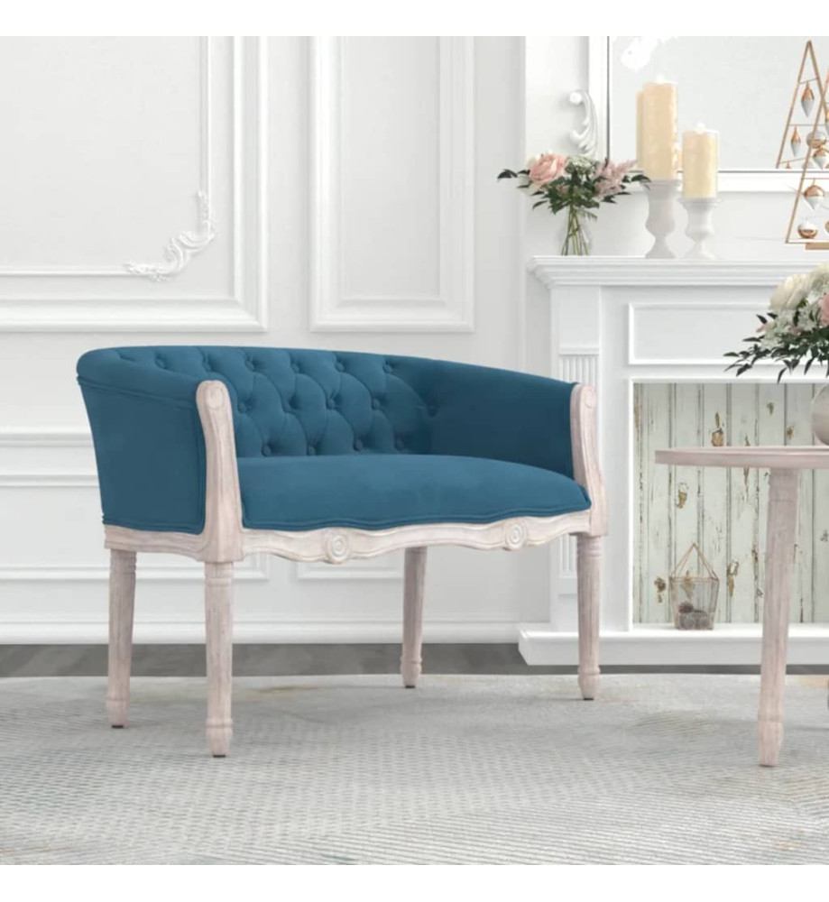 Banc Bleu 98x56x69 cm Velours