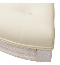 Banc beige 110,5x45x49 cm lin