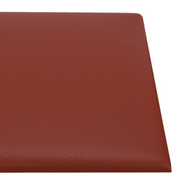 Panneaux muraux 12 pcs Bordeaux 90x30 cm Similicuir 3,24 m²