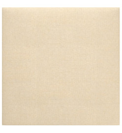 Panneaux muraux 12 pcs Crème 30x30 cm Tissu 1,08 m²