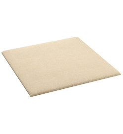 Panneaux muraux 12 pcs Crème 30x30 cm Tissu 1,08 m²