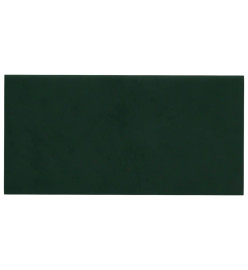 Panneaux muraux 12 pcs Vert foncé 30x15 cm Velours 0,54 m²