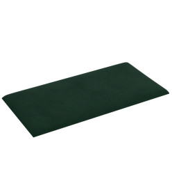 Panneaux muraux 12 pcs Vert foncé 30x15 cm Velours 0,54 m²